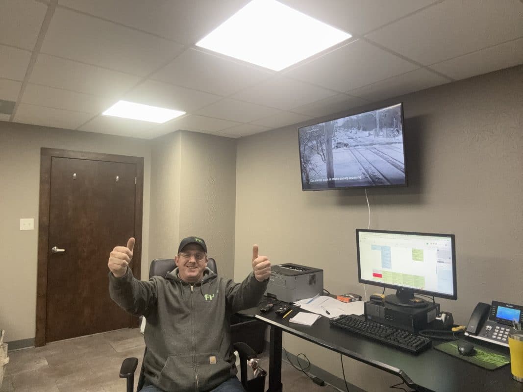 Greg Faulk welcomes his new office in Moraine, Ohio